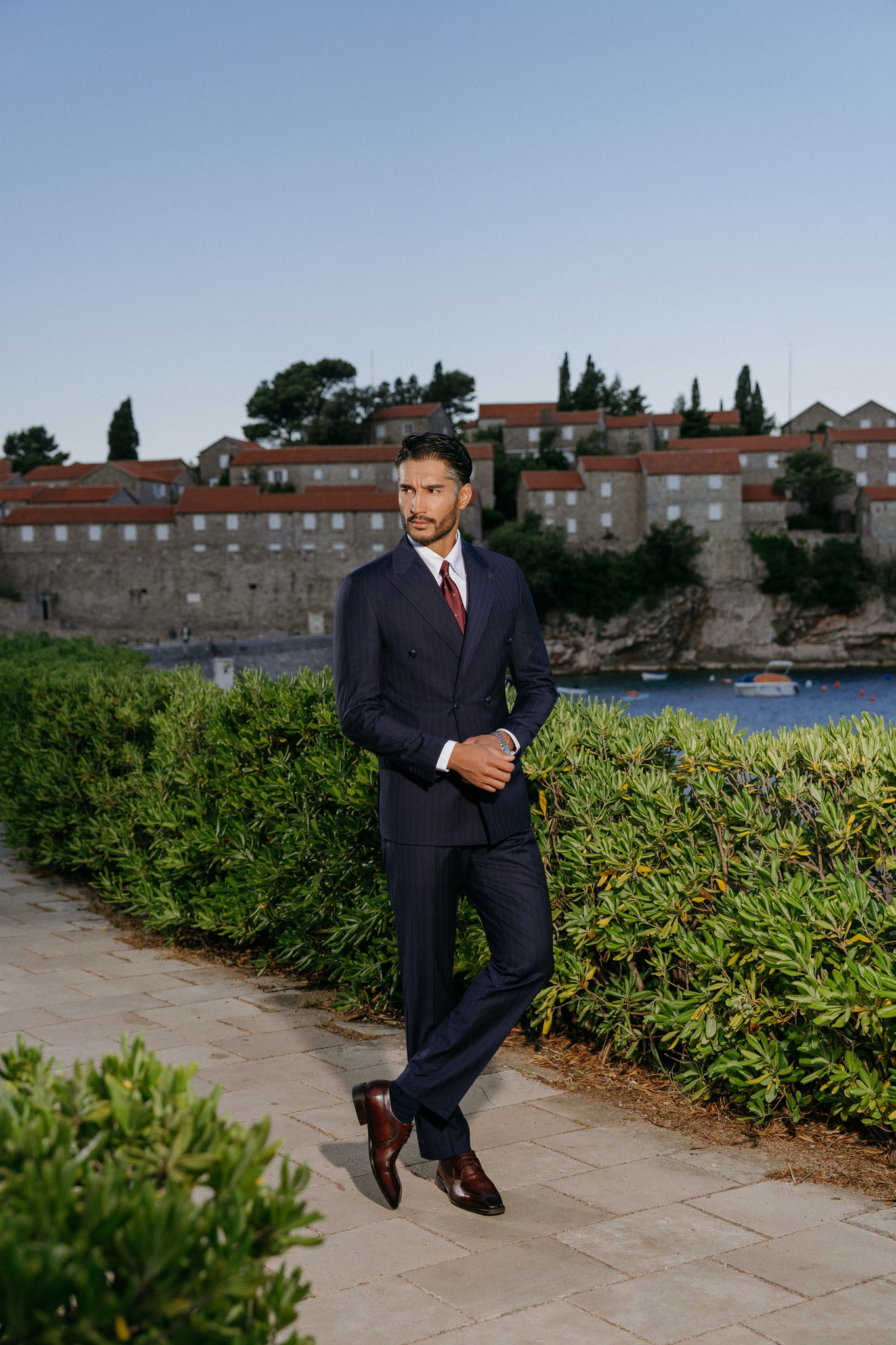 Navy Premier Pinstripe Suit