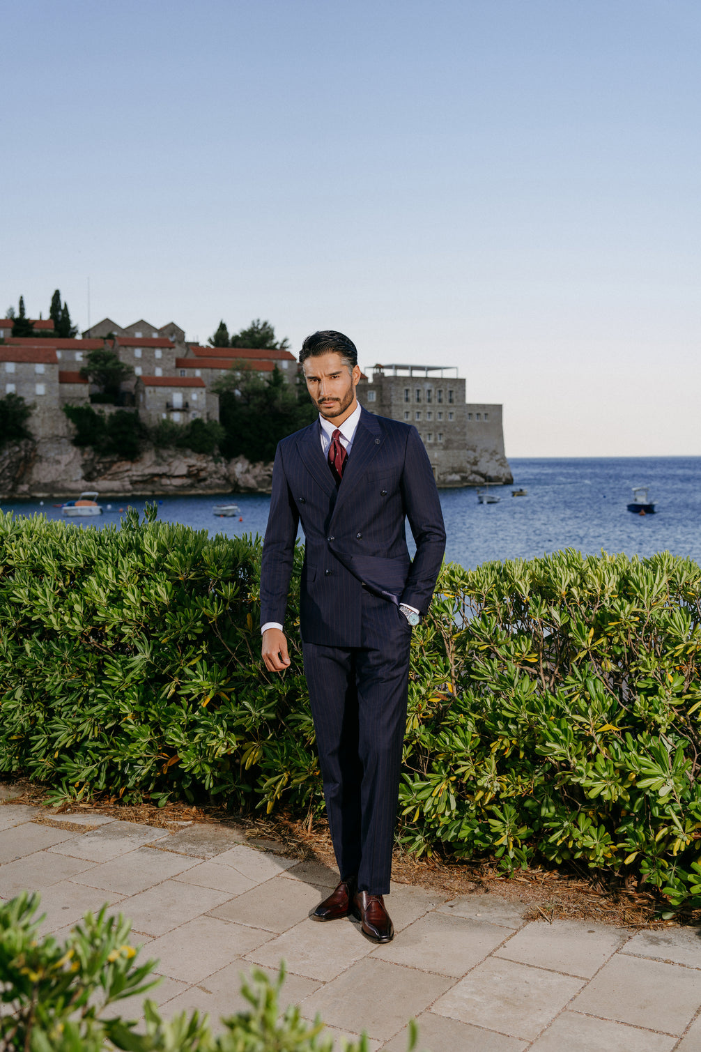 Navy Premier Pinstripe Suit