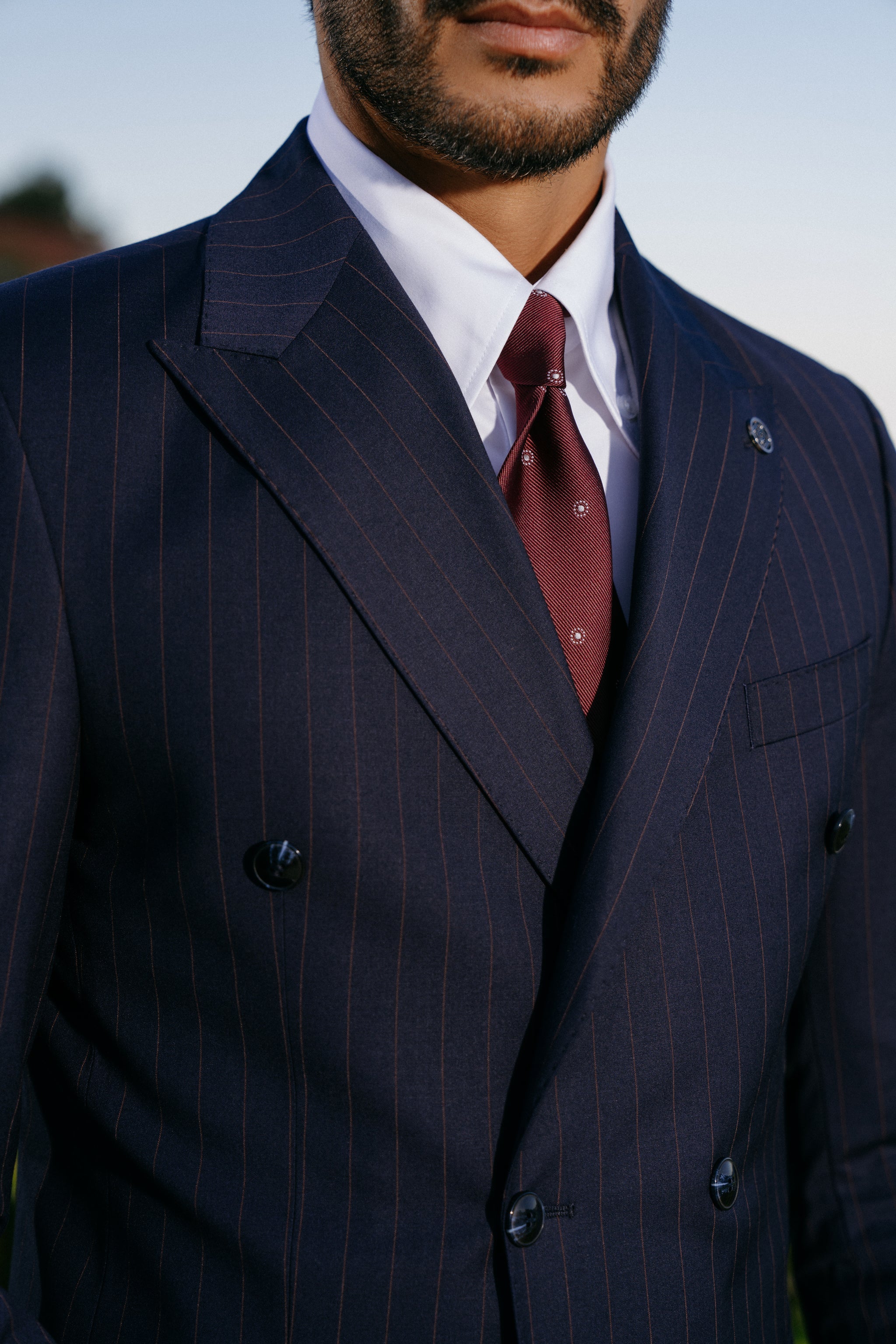 Navy Premier Pinstripe Suit