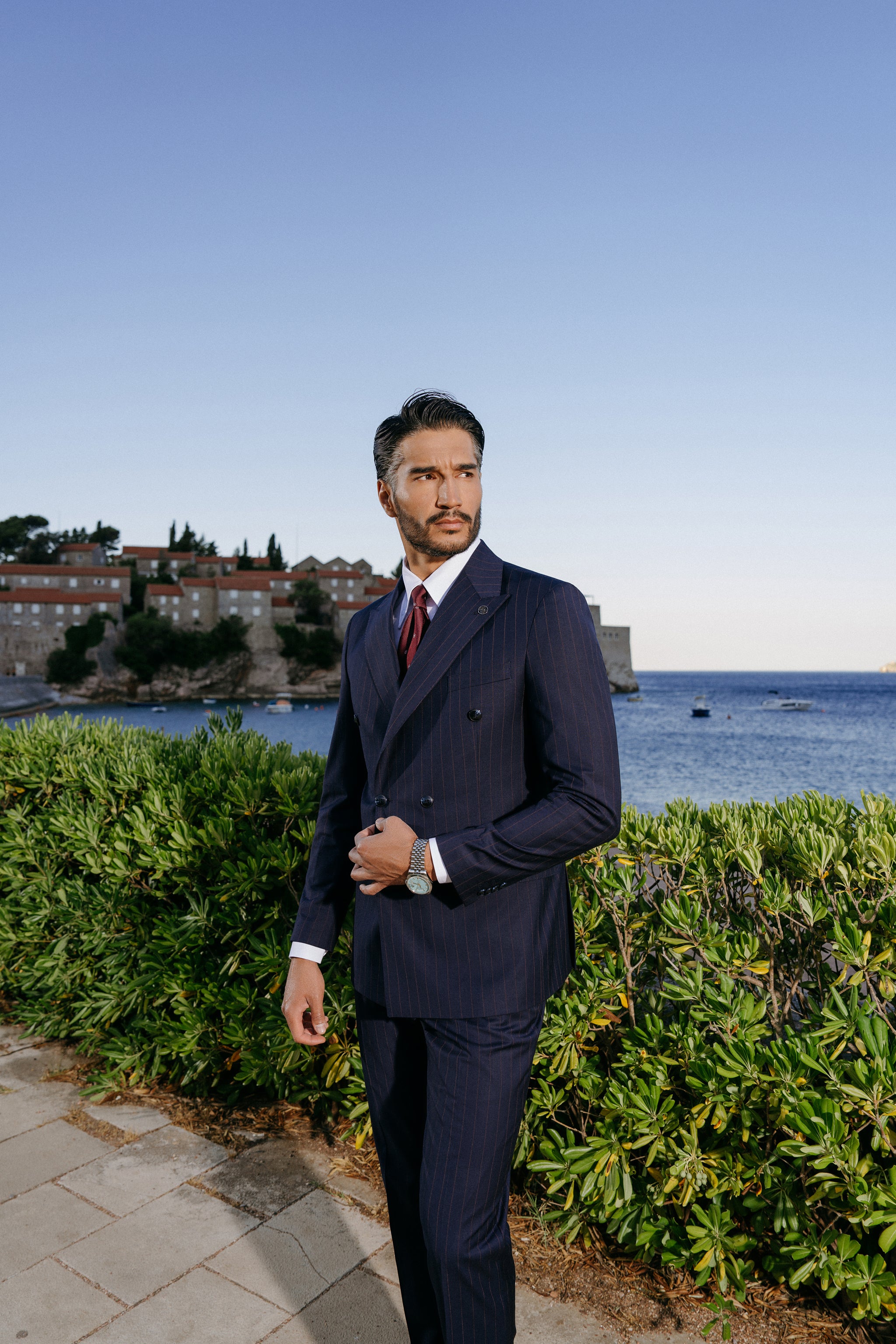 Navy Premier Pinstripe Suit