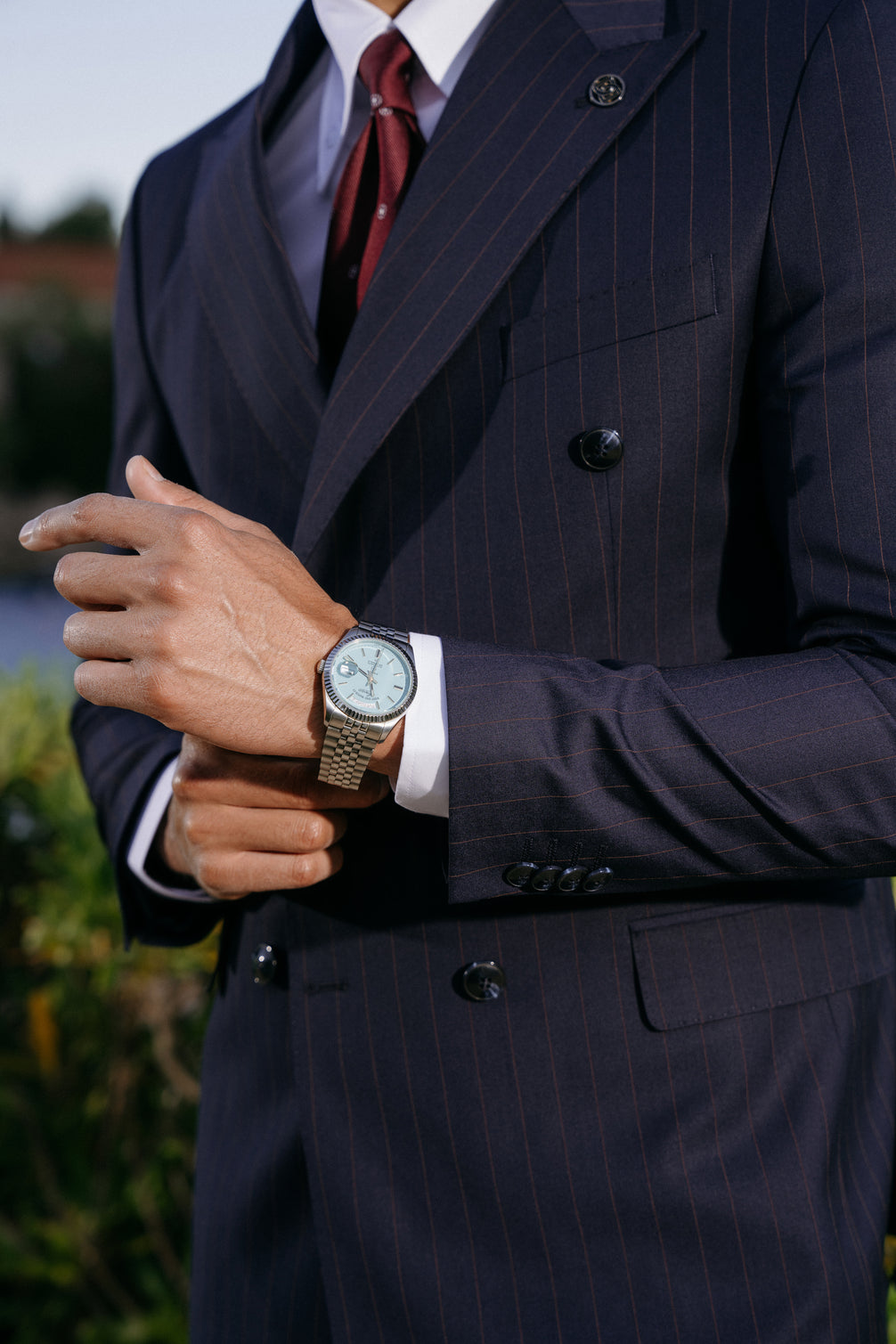 Navy Premier Pinstripe Suit